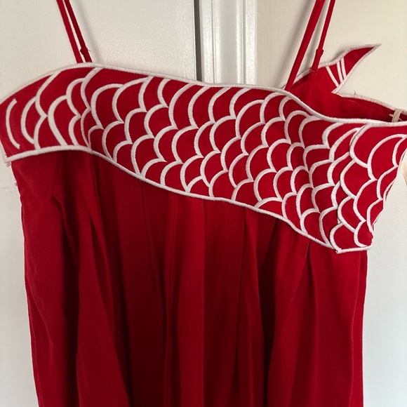 Farm Rio Red Fish Embroidered Dress - Picture 5 of 8